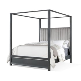 Bella Esprit Pendry Studio Abrie Charcoal Tall Queen Canopy Bed