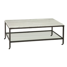 Bassett Mirror Whitman Ivory Rectangle Cocktail Table