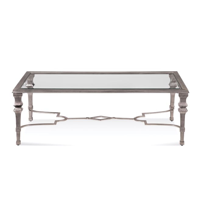 Bassett Mirror Sylvia Silver Rectangle Cocktail Table BMC-1212-100EC