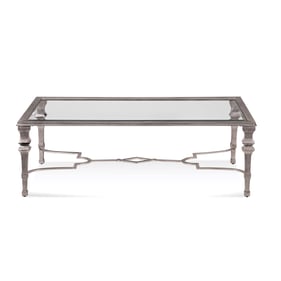 Bassett Mirror Sylvia Silver 3pc Coffee Table Set