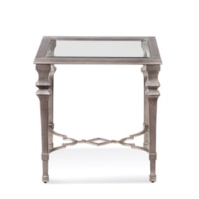 Bassett Mirror Sylvia Silver Square End Table