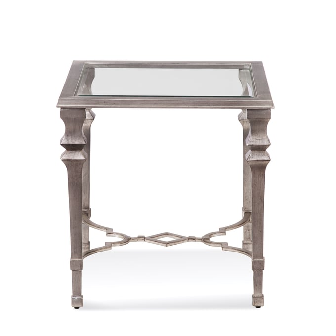 Bassett Mirror Sylvia Silver Square End Table BMC-1212-250EC