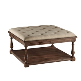 Bassett Mirror Pemberton Brown Cocktail Ottoman