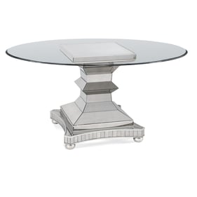 Bassett Mirror Moiselle Silver 60 Inch Dining Table