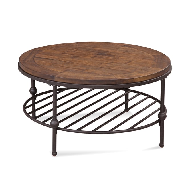 Bassett Mirror Emery Brown Round Cocktail Table BMC-3194-120EC