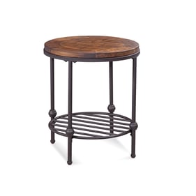 Bassett Mirror Emery Brown Round End Table