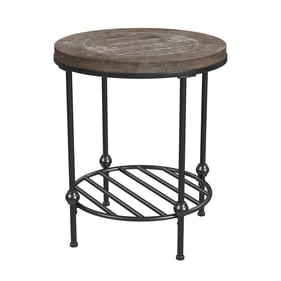 Bassett Mirror Emery II Gray Round End Table