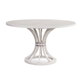 Bassett Mirror Maxine White Round Dining Table