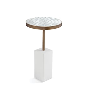 Bassett Mirror Kemira White Kemira Accent Table