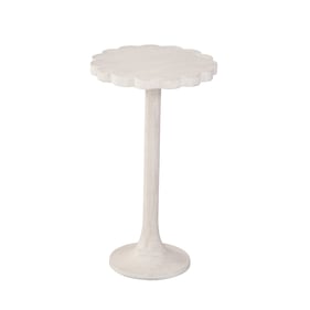 Bassett Mirror Keiran White Accent Table