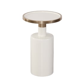 Bassett Mirror Brice White Accent Table