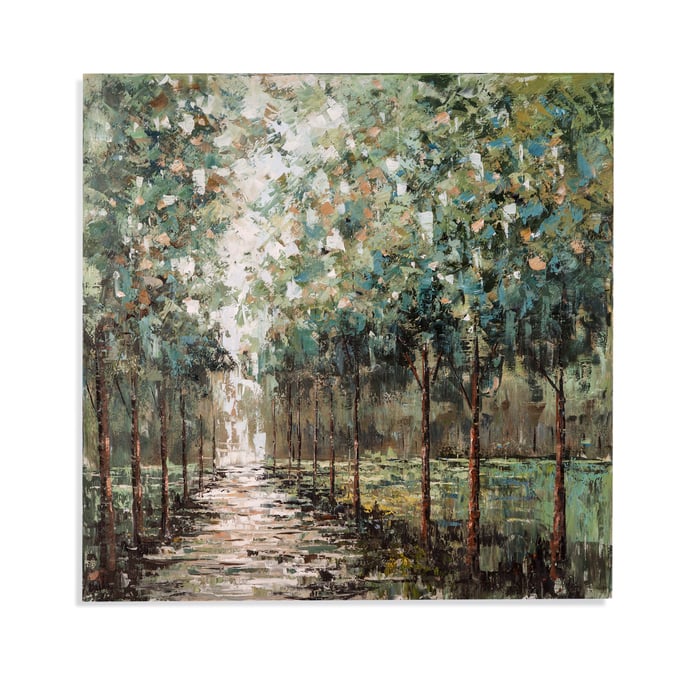 Bassett Mirror Impressionism Green Leafy Lane Wall Art BMC-7300-387