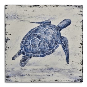 Bassett Mirror Blue Sea Turtle Wall Art