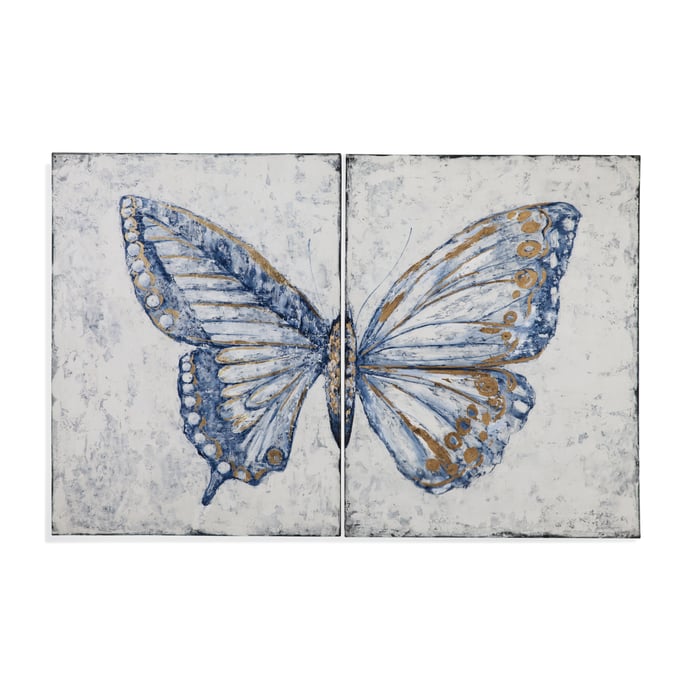 Bassett Mirror Blue Butterfly Wall Art BMC-7300-854EC