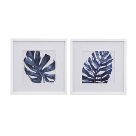 Bassett Mirror White 2pc Palms Wall Art