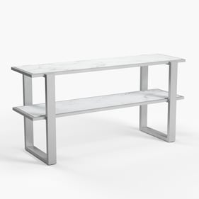 Bassett Mirror Hessie Silver White Console Table