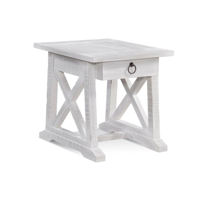 Bassett Mirror Repose White End Table BMC-8010-LR-200EC