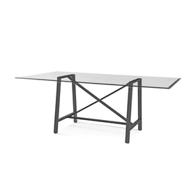 Bassett Mirror Ross Gray Rectangular Dining Table