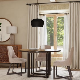 Bassett Mirror Trucco Black Taupe 5pc Dining Room Set