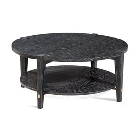 Bassett Mirror Whitfield Black Round Cocktail Table