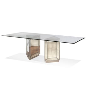 Bassett Mirror Murano Silver 96 Inch Dining Table