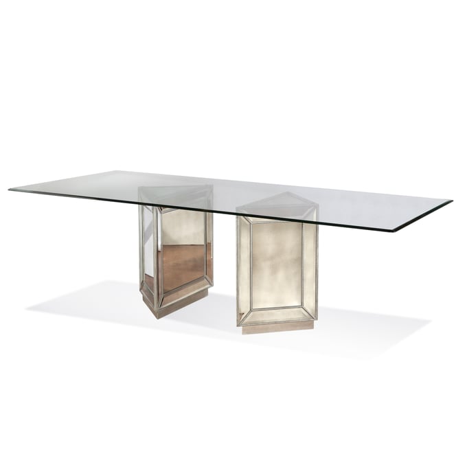 Bassett Mirror Murano Silver 96 Inch Dining Table BMC-D2624-600-909EC