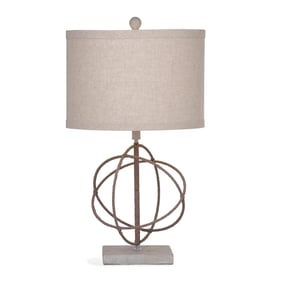 Bassett Mirror Caswell Brown Round Table Lamp