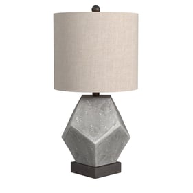 Bassett Mirror Wallace Grey Drum Table Lamp