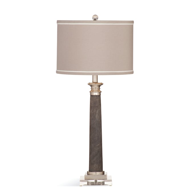 Bassett Mirror Savona Grey Shagreen Table Lamp BMC-L3343TEC