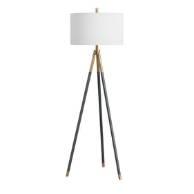 Bassett Mirror Rowe Black Gold Floor Lamp