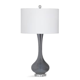 Bassett Mirror Trey Blue Table Lamp