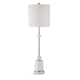 Bassett Mirror Mooi White Table Lamp