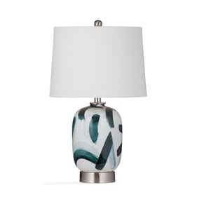 Bassett Mirror Lydia Blue Green White Table Lamp