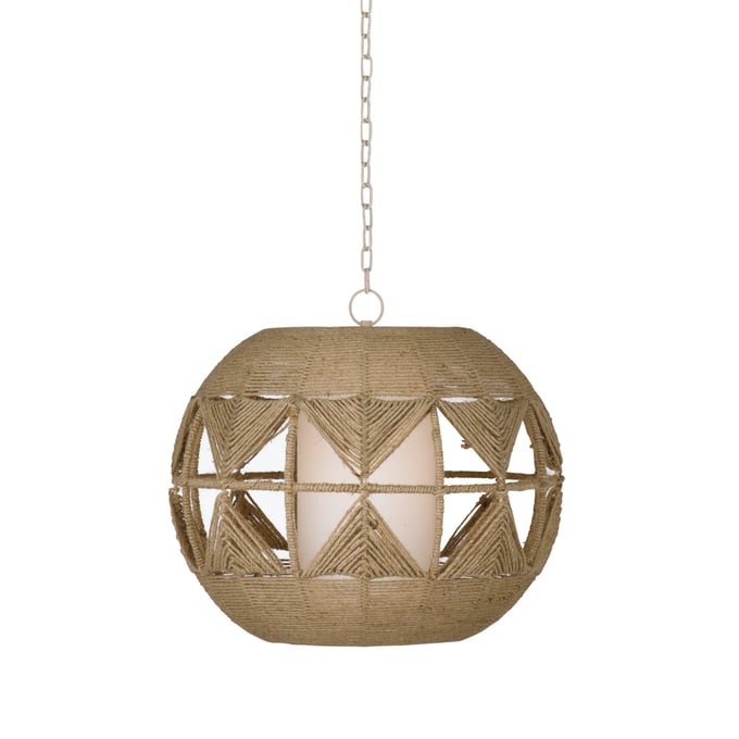 Bassett Mirror Brown Woven Pendant Lamp BMC-L4185PEC