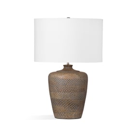 Bassett Mirror Rison Natual Grey Brown Table Lamp