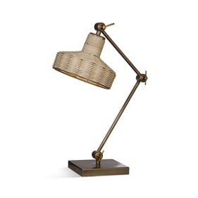 Bassett Mirror Whicker Burnished Brass Desk Lamp