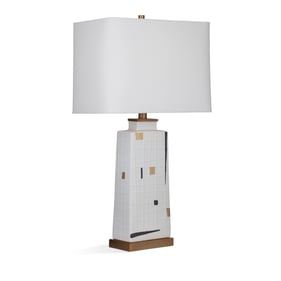 Bassett Mirror Fandy White Gold Black Table Lamp