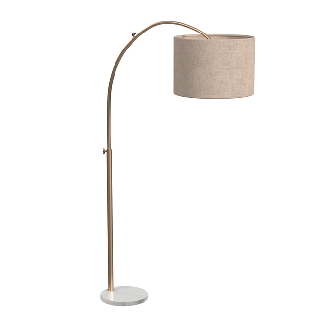 Bassett Mirror Draper Burnished Brass Floor Lamp BMC-L4267F