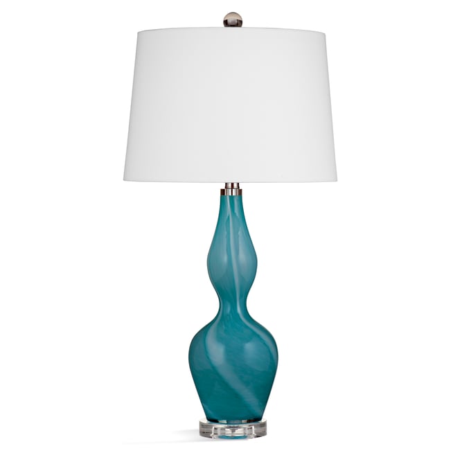 Bassett Mirror Glazed Blue White Table Lamp BMC-L4268T