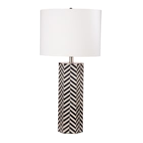 Bassett Mirror Peen Black White Table Lamp