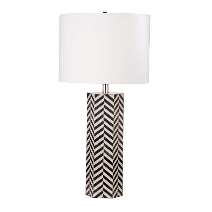 Bassett Mirror Peen Black White Table Lamp BMC-L4303T