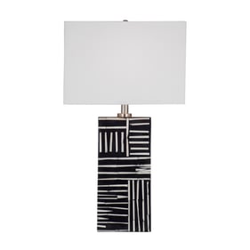 Bassett Mirror Hender Black White Table Lamp