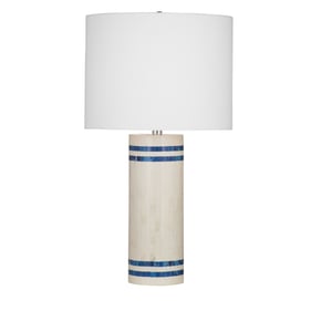 Bassett Mirror Lacey Blue White Table Lamp