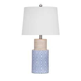 Bassett Mirror Sands Blue White Cream Table Lamp