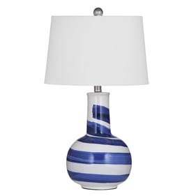 Bassett Mirror Sandals Blue White Cream Table Lamp