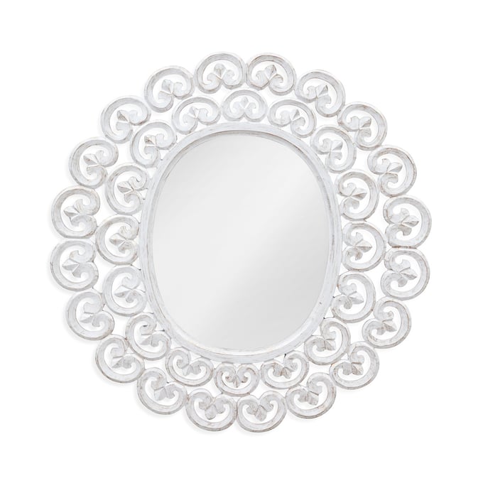 Bassett Mirror Siren White Wall Mirror BMC-M4478EC