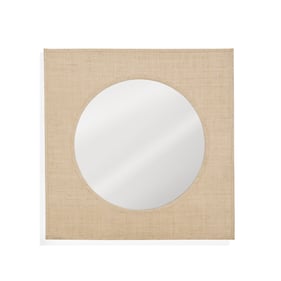 Bassett Mirror Beige Natural Wall Mirror