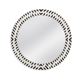 Bassett Mirror Joey Black White Wall Mirror