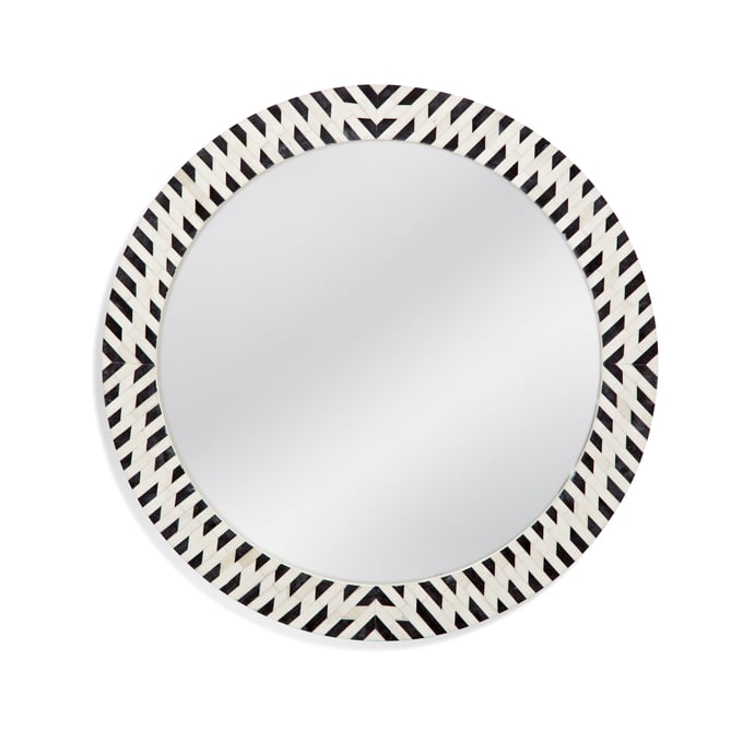 Bassett Mirror Joey Black White Wall Mirror BMC-M4855