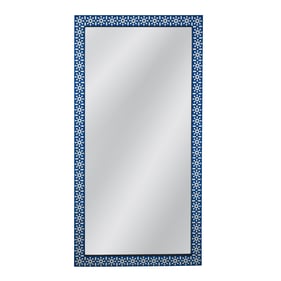 Bassett Mirror Kamal Blue Ivory Floor Mirror